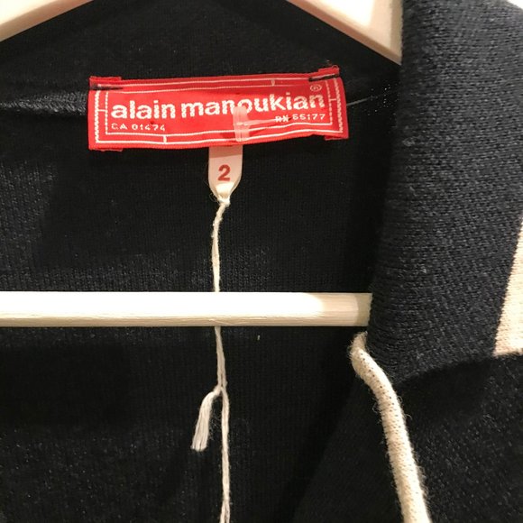 Vintage Manoukian Knit Navy Blazer Chanel-style - Picture 3 of 7